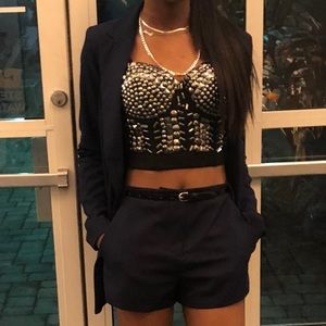 COPY - Double breasted blazer & high rise shorts …